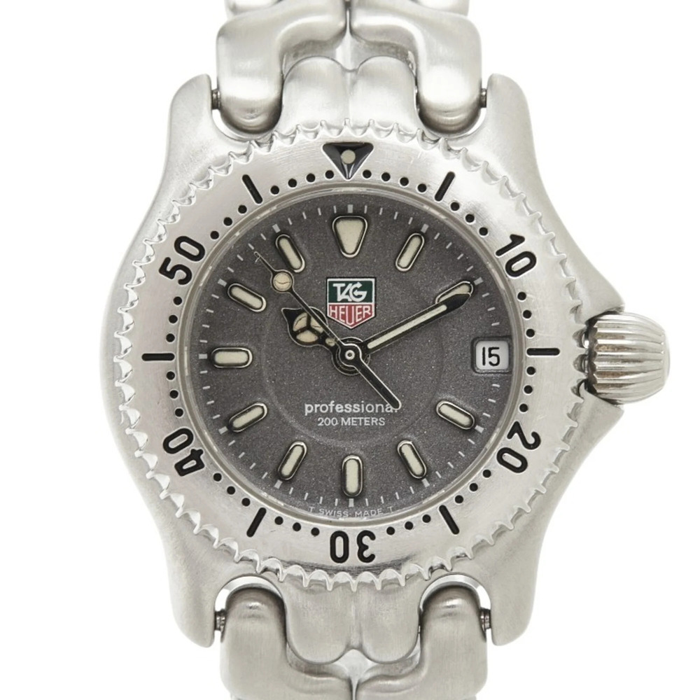 TAG Heuer Professional Cell Watch WG1413-0 Quartz Gray Dial Stainless Steel W...
